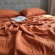 Простыня без резинки Теракот, муслин 130*160 - изображение 10