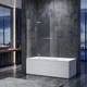 Шторки стеклянные на ванну Koer SR BS05-90x140-TR-01 прозрачное стекло Easy Clean 6мм, хром (KR5372) - изображение 8