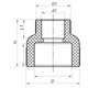 Муфта редукційна ВВ 75x40 PPR Koer K0208.PRO (KP2573) - зображення 2
