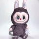 Плед-игрушка подушка 3 в 1 100x180см коралловый флис серый Labubu Дракон для детей - изображение 5
