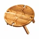 Винный столик из дуба 35х35х18см менажница для пикников и вечеринок на ножках - изображение 2