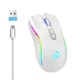 Мышь беспроводная с подсветкой HXSJ T69 2,4GHz White - изображение 7