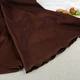 Женский шелковый короткий халат с поясом широкие рукава клеш Коричневый S - изображение 10