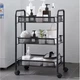 Кухонный стеллаж на колесах с тремя полками Ruhhy 24749 Black - изображение 3
