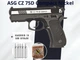 Пневматический пистолет ASG CZ 75D Compact Nickel + 5 баллончиков + 500 шариков - изображение 1