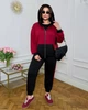 Женский костюм повседневный бордовый 50-52 р2336.143 - изображение 6