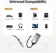 Bluetooth-адаптер Ugreen USB 2.0 Aux 3.5 мм CM309 Bluetooth 5.3 автомобільний приймач AUX Gray (35053) - зображення 8