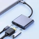 USB Type-C Хаб адаптер переходник концентратор для Windows MacBook OTG Android Розгалужувач Комутатор світч 3 в 1 HDTV HDMI USB 3.0 TypeC (PD) - зображення 4
