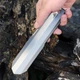Титановая лопатка туристическая Taruor titanium 206 мм походная универсальная лопата - совок пила для похода туризма кемпинга с карабином и чехлом - изображение 14