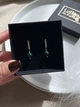 Сережки із зеленим котячим оком 5195 - зображення 5