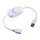 Диммер USB 5В, 30 см, регулятор яркости LED-лент, светодиодных ламп, USB-ламп, поворотный, плавная регулировка, белый - изображение 1