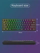 Игровая влагозащищенная компактная клавиатура MageGee TS91, c RGB подсветкой, 61 клавиша, IPX4, мембранная, проводная, ENG, чёрный - изображение 5