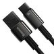 Кабель Baseus USB to Type‑C (CAWJ000001), 100W, 1 м, PD, QC, 480 Мбіт/с, передача даних / зарядка, підвищеної міцності, чорний - зображення 4