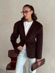 Жіноче класичне напівпальто AVA на ґудзиках Milirud ONESIZE Коричневий (648-508-ONESIZE) - изображение 3
