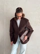 Жіноче класичне напівпальто AVA на ґудзиках Milirud ONESIZE Коричневий (648-508-ONESIZE) - изображение 4