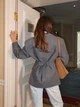 Жіноче напівпальто HELEN оверсайз на ґудзиках Milirud ONESIZE Сірий (649-500-ONESIZE) - изображение 2