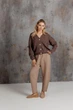 Кардиган женский ажурный шоколад, S-M ART KNIT 043087 - изображение 8