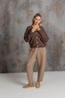 Кардиган женский ажурный шоколад, S-M ART KNIT 043087 - изображение 9