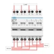 Трехпозиционный ручной переключатель ввода резерва TOMZN TO419G 4P 63А 220V 380V МTS рубильник для генератора - изображение 4