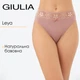 Женские хлопковые трусы бразилиана с кружевом Giulia Leya 2228/61 S Brown-mokko, комфортные хлопковые трусики, повседневное нижнее белье - изображение 1