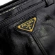 Сумка шкіряна з логотипом PRADA Bony Bag Medium Чорний - зображення 5
