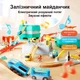 Набор Детская интерактивная железная дорога с площадками и электропоездом со звуком Mideer 4 в 1 городские Приключения (MD1566) конструктор города - изображение 3