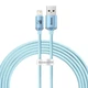 Кабель Baseus Crystal Shine Series USB to Lightning 2.4A 2м (CAJY001203) Sky Blue - зображення 1