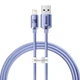Кабель Baseus Crystal Shine Series USB to Lightning 2.4A 1.2м (CAJY000005) Purple - зображення 1
