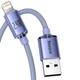 Кабель Baseus Crystal Shine Series USB to Lightning 2.4A 1.2м (CAJY000005) Purple - зображення 2