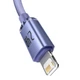 Кабель Baseus Crystal Shine Series USB to Lightning 2.4A 1.2м (CAJY000005) Purple - зображення 6