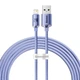 Кабель Baseus Crystal Shine Series USB to Lightning 2.4A 2м (CAJY000105) Purple - зображення 1