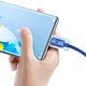 Кабель Baseus Crystal Shine Series Fast Charging Data Cable USB to Type-C 100W 20V 5A 1.2м (CAJY000403) Blue - зображення 11