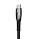 Кабель Baseus Glimmer Series Fast Charging Data Cable USB to Type-C 100W 20V 5A 1м (CADH000401) Black - изображение 4