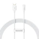 Кабель Baseus Superior Series Fast Charging Data Cable USB to Type-C 100W 20V 6A 1.5м (P10320102214-02) White - зображення 1