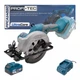 Акумуляторна універсальна дискова пила PROFI-TEC PPCA14020 (20 В, безщітковий двигун, диск 140 мм, пропил 52 мм, 6600 об/хв) 1×PT2040VX (4.0 Аг), ЗП BC20V, коробка - изображение 1