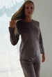 Женский велюровый комплект мокко на хлопковой основе, размер XL - изображение 6