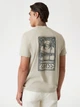 Футболка хлопковая длинная мужская Guess 671882259 2XL Бежевая с принтом (1159856835) - изображение 2