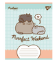Тетради цветные Тетрадь школьная 18 листов линия YES Pusheen Weekend Комплект 5 шт - изображение 5