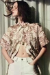 Сорочка жіноча лляна COS botanical-print short-sleeve linen shirt 1231880001 Eur 36 Бежево-Коричневий - изображение 7