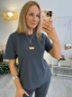 Жіночий спортивний костюм з турецької двонитки графіт 46-48 (KS-255) - изображение 2