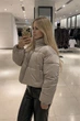 Жіноча куртка ZARA з блискучим ефектом champagne white XS арт.8073\238\307 - зображення 3