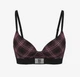 Бюстгальтер чорний з малюнком та стразами (80В) Victoria's Secret Lightly Lined Demi Bra - изображение 3