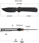 Нож раскладной CJRB Pyrite J1960-BBK Nitro-V button lock Черный G10 EDC (27980496) - изображение 3