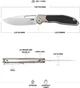 Нож раскладной CJRB Ria J1963-BK AR-RPM9 флипер Черный G10 EDC (27980499) - изображение 2