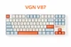 Клавиатура Беспроводная VGN V87 Orange-White Механическая (2.4G/Bluetooth/USB type-c) RGB Подсветка , 87% - изображение 1