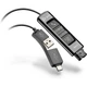 Перехідник Poly DA85 USB > QD з вбудованим пультом керування для гарнітур EncorePro, USB-A, USB-C, чорний (644143) - изображение 2