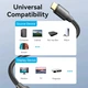Кабель мультимедійний HDMI M to HDMI M 20.0m 1080p60Hz cotton braided black Vention (ALLBQ) - зображення 5