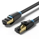 Патч-корд 1.5м, S/FTP cat 8 RJ-45 black VENTION (IKABG) - зображення 1