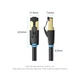 Патч-корд 1.5м, S/FTP cat 8 RJ-45 black VENTION (IKABG) - зображення 7