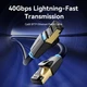Патч-корд 1.5м, S/FTP cat 8 RJ-45 black VENTION (IKABG) - зображення 8